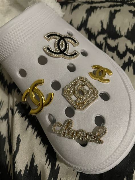 crocs chanel charms|chanel bling croc charms.